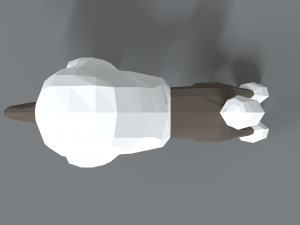 low poly cartoon standard poodle dog 3Dモデル
