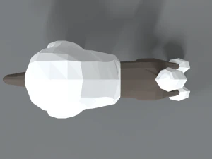 low poly cartoon standard poodle dog 3D Model