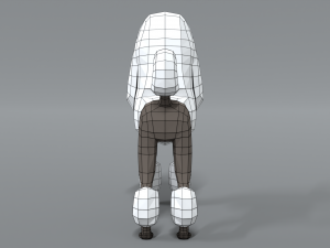 low poly cartoon standard poodle dog 3Dモデル