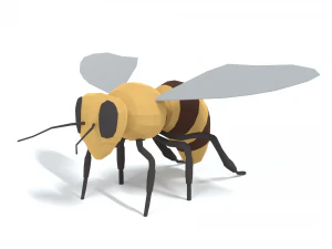 laag poly cartoon honingbij 3D Model