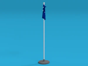 bandeira da austr&aacute;lia animada sem costura low poly Modelo 3D