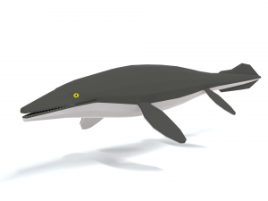 low poly cartoon tylosaurus 3D मॉडल
