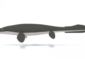 low poly cartoon tylosaurus 3D Model