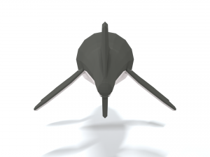 low poly cartoon tylosaurus Model 3D