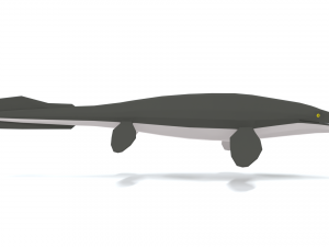 low poly cartoon tylosaurus Model 3D
