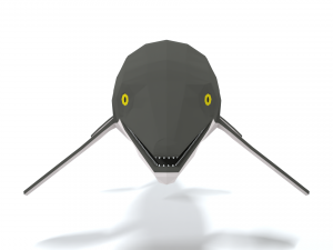 low poly cartoon tylosaurus Model 3D