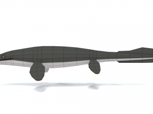 low poly cartoon tylosaurus Model 3D