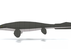 low poly cartoon tylosaurus 3D Model