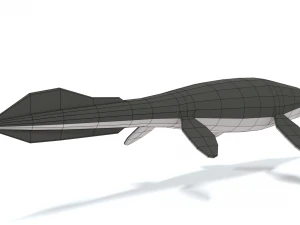 low poly cartoon tylosaurus 3D Model