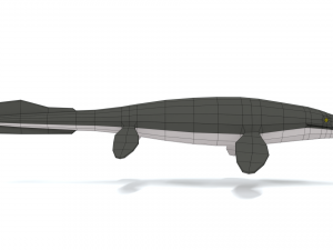 low poly cartoon tylosaurus Model 3D