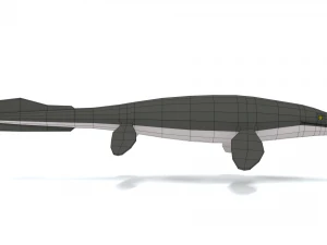 low poly cartoon tylosaurus 3D Model