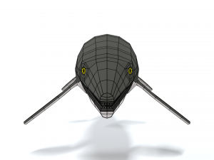 low poly cartoon tylosaurus Model 3D