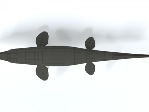 low poly cartoon tylosaurus 3D Model