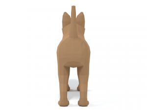 low poly cartoon yorkshire terrier dog 3D मॉडल