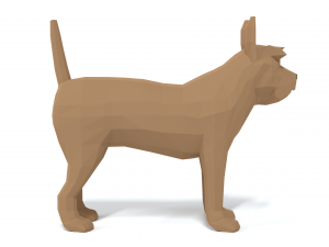 low poly cartoon yorkshire terrier dog 3D मॉडल