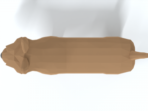 low poly cartoon yorkshire terrier dog 3D मॉडल