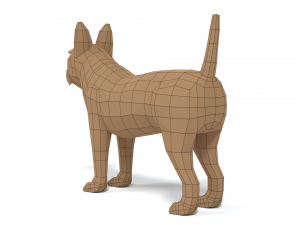 low poly cartoon yorkshire terrier dog 3D मॉडल