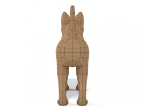 low poly cartoon yorkshire terrier dog 3D मॉडल