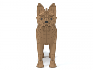 low poly cartoon yorkshire terrier dog 3D मॉडल