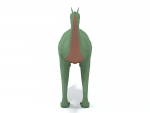 low poly cartoon dilophosaurus dinosaur Model 3D