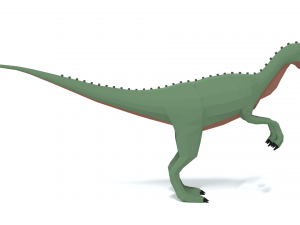 low poly cartoon dilophosaurus dinosaur Model 3D