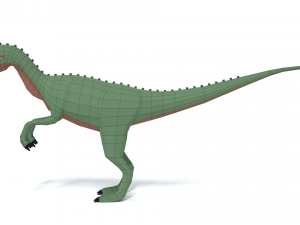 low poly cartoon dilophosaurus dinosaur Model 3D