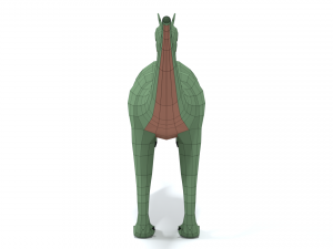 low poly cartoon dilophosaurus dinosaur Model 3D
