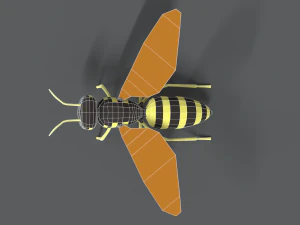 low poly cartoon hornet 3D Model