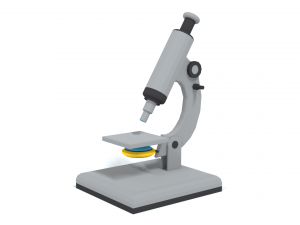 low poly cartoon microscope 3Dモデル
