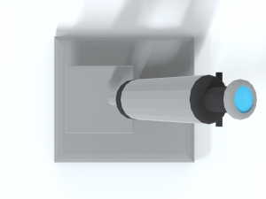 low poly cartoon microscope 3D Model