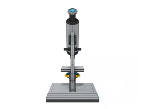 low poly cartoon microscope 3D Model