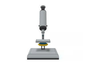 low poly cartoon microscope 3D Model