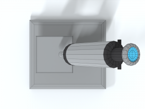 low poly cartoon microscope 3D Model