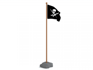 low poly seamless animated pirate flag 3D 模型