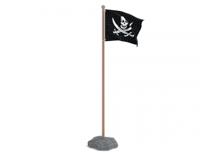 low poly seamless animated pirate flag 3D 模型