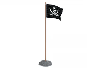 low poly seamless animated pirate flag 3D Model