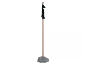 low poly seamless animated pirate flag 3D Model