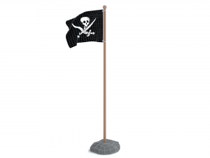 low poly seamless animated pirate flag 3D 模型