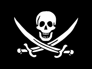 low poly seamless animated pirate flag 3D 模型
