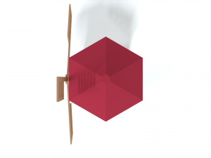 low poly cartoon windmill 3D Model