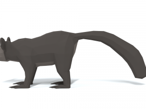low poly cartoon aye-aye lemur Modèle 3D
