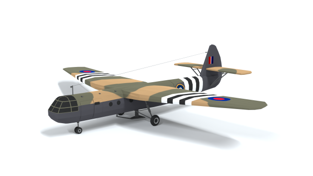 airspeed as 51 horsa wwii airplane Model 3D .c4d .max .obj .3ds .fbx .stl .blend 