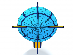low poly cartoon zeppelin Modelo 3D