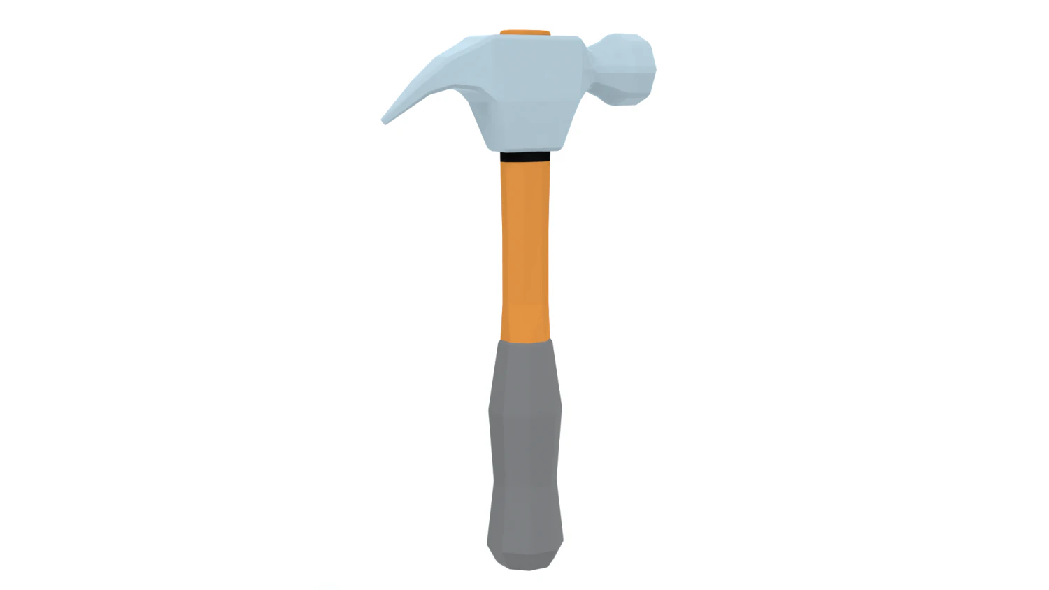 low poly cartoon hammer 3D Model .c4d .max .obj .3ds .fbx .stl .blend 