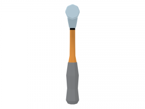 low poly cartoon hammer Modello 3D