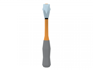 low poly cartoon hammer Modello 3D