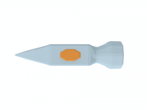 low poly cartoon hammer Modello 3D