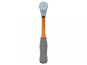 low poly cartoon hammer Modello 3D