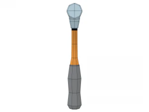 low poly cartoon hammer 3D Model