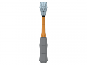 low poly cartoon hammer Modello 3D